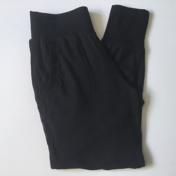 Athleta Joggers Very Soft Knit Woman XS Black Side Pockets - Picture 3 of 11